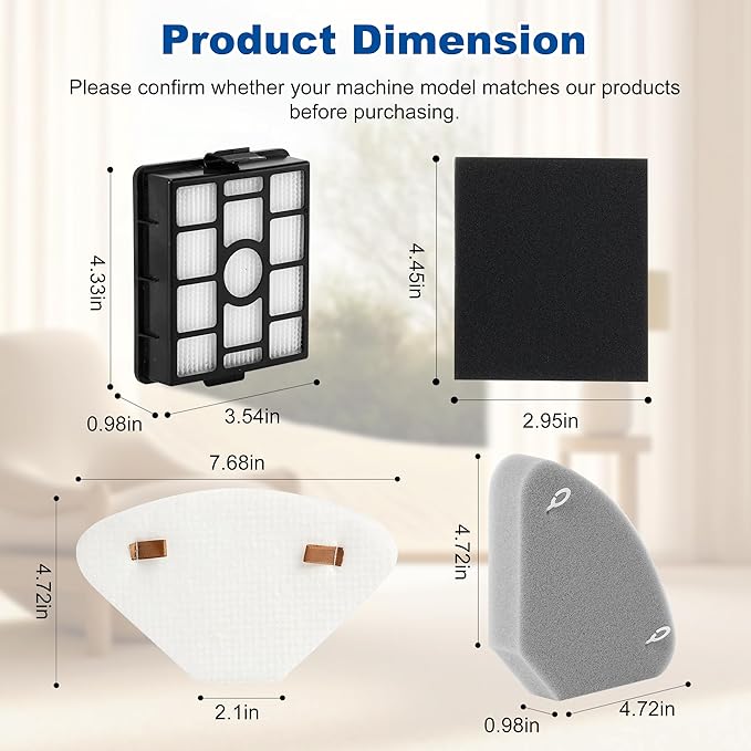 IP3251 IP3252 IP3124 HEPA Filter Replacement Compatible with Shark IP3251 Cordless PowerDetect Clean Empty Lightweight Stick Vacuum and Shark IP3251C PowerDetect Auto Empty System Dock (1 Pack)