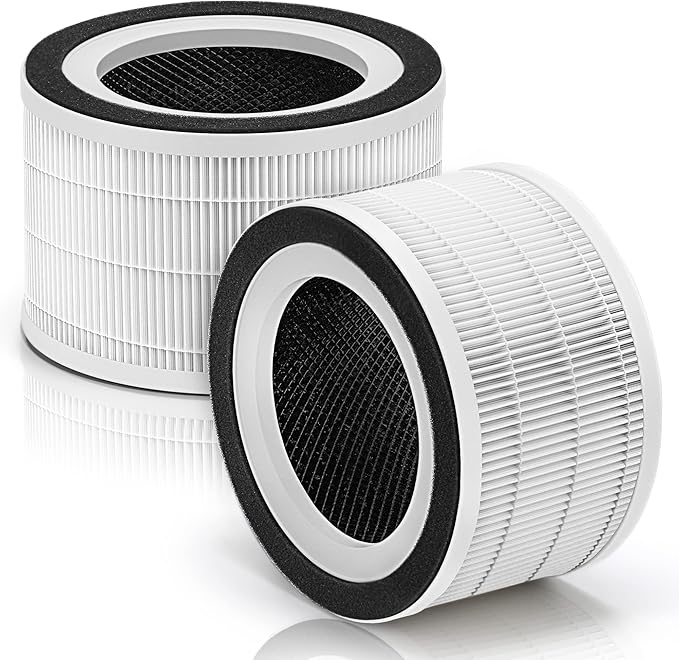 Fillo Air Puri-fier Filter Compatible with Afloia Air Filter Replacement Fillo/Halo and Allo Air Filter, Match ASIN: B088FHCS83/B07JG1R2GB/B07WR2CT7V, 3-IN-1 Filtration, 2-Pack