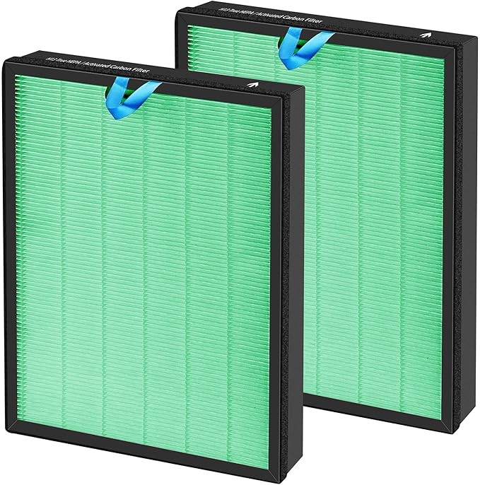 Vital 100S Toxin Absorber Replacement Filter for LEVOIT Smart WiFi Vital 100S Air Purifier, 3-in-1 True HEPA and High-Efficiency Activated Carbon Filters, Part# Vital 100S-RF, 2 Packs