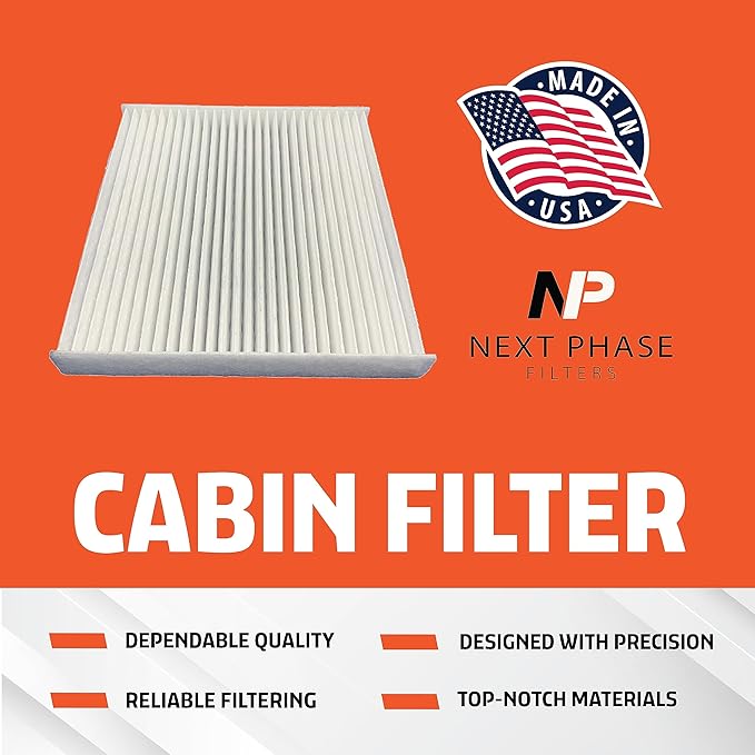Cabin Air Filter Replacement - Pack of 1 - Made in USA - Compatible with Various Dodge, Jeep and Mazda Car Models - Replaces O.E. 68406048AA, 68318365AA