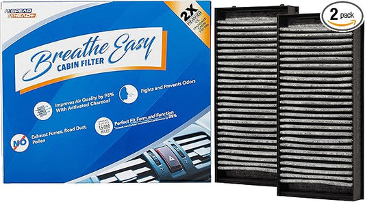 Spearhead Odor Defense Breathe Easy AC & Heater Cabin Filter | Fits 2007-2018 X5, 2008-2019 X6 | Up to 25% Longer Lasting w/Activated Carbon (BE-936)