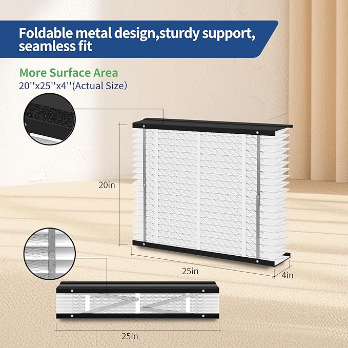 2Pack 213 Filter Replacement Compatible with AprilAire 213 Whole House Air Purifiers Models,1210,1620,2210,2216,3210,4200,MERV 13 Furnace Filter Replacement,20x25x4inch