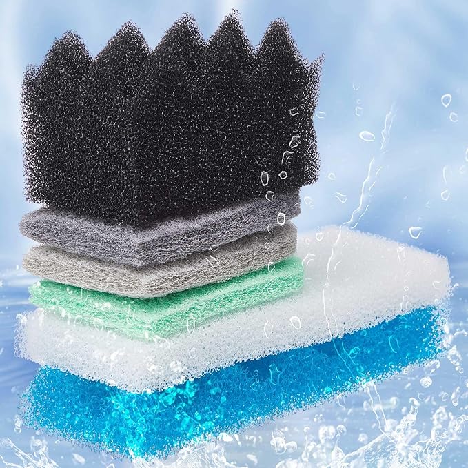 52 Pcs Replacement Filter Media Kit Compatible with Fluval 306/307 Aquarium Filters, Include Three Bio-Foams, Ammonia/Phosphate/Nitrite Remover, Towel and Grease