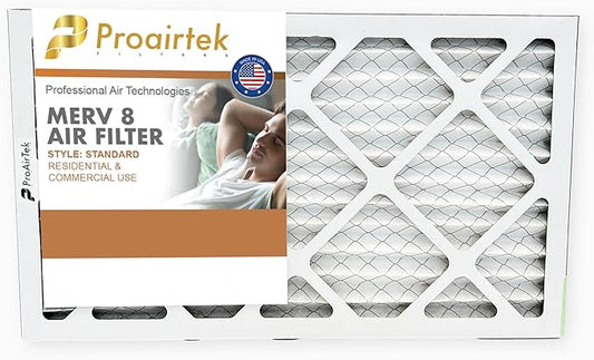 Proairtek AF12201M08SWH Model 12x20x1 Air Filter, MERV 8; Ideal for Anyone Wanting Crisp Air in Their Home
