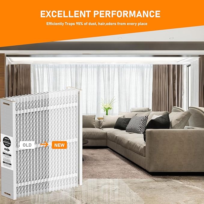 EXPXXFIL0020 20x25 MERV-13 Filter Replacement Compatible with Bryant/Carrier EZ-FLEX EXPXXFIL0020 Heating and Cooling System, Expandable Filter Media 20x25, 2 Pack