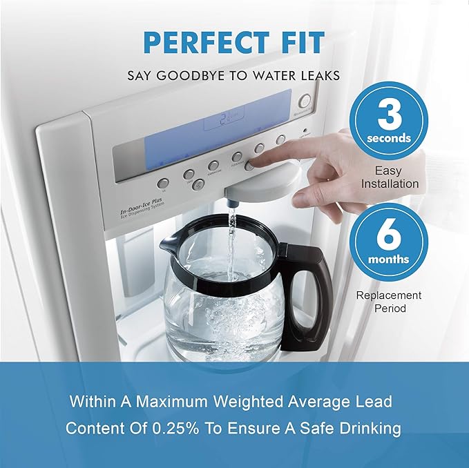 FPPWFU01 Replacement Compatible with EPPWFU01 PureAdvantage PWF-1 FPPWFU01 PurePour PWF-1 Water and Ice Filter, 1 Pack