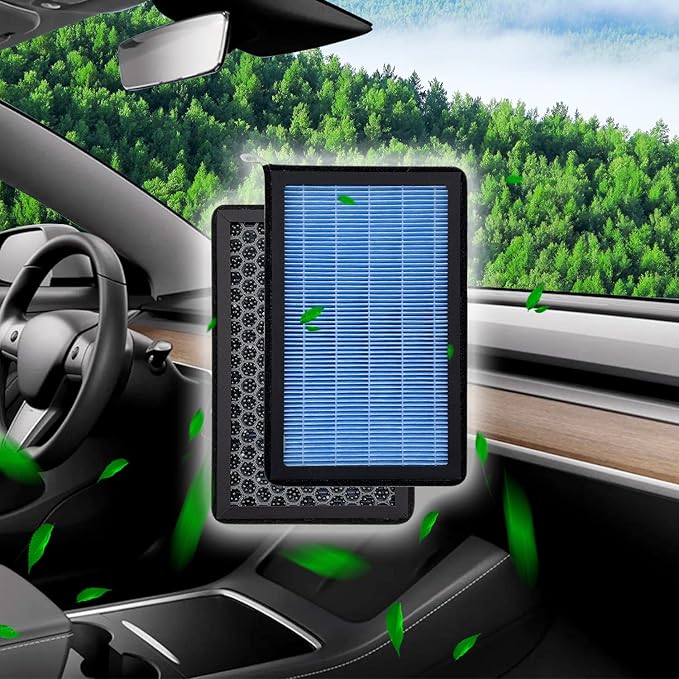 JOJOMARK Cabin Air Filter fits for Tesla Model 3/Y with Activated Carbon Fit for 2016-2024 Model 3/2020 2021 2022 2023 2024 Model Y (HEAP filter)