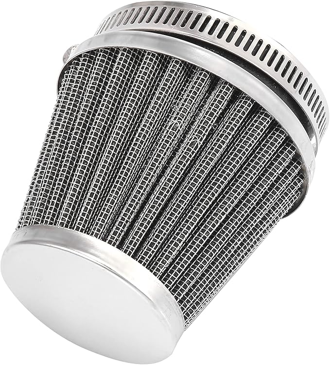 Motoforti 4pcs Universal 54mm Air Filter Cleaner Round Tapered Replacement for Motorcycle Black