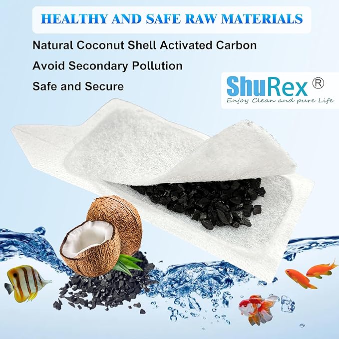 12 Pack Replacement Small Size Cartridges for Tetra Whisper Small Fish Tanks Filter; Refilled Filter Cartridges S Size for Aquarium Kits 3-10 Gallons