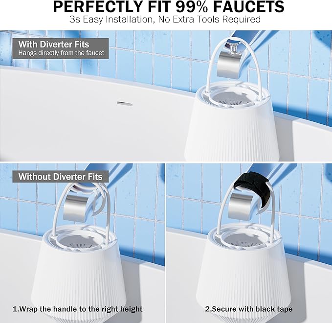 Outlet Dreamwills TF100 Bath Filter For Tub-Certified 15-Stages Bathtub Water Filter, Reduce 99% Heavy Metal, Chlorine,Hard Water Softener For Sensitive Skin,Body, Hair, BPA-Free|2500 Gallons