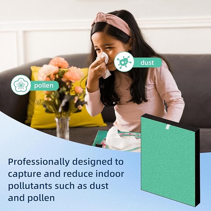 APPLIANCEMATES Upgrade C545 Toxin Absorber Replacement Filter S for Winix C545 Air Purifier, Replace 1712-0096-00 2522-0058-002, 2 × H13 Ture HEPA Filters + 8 × Activated Carbon Filters(Green)