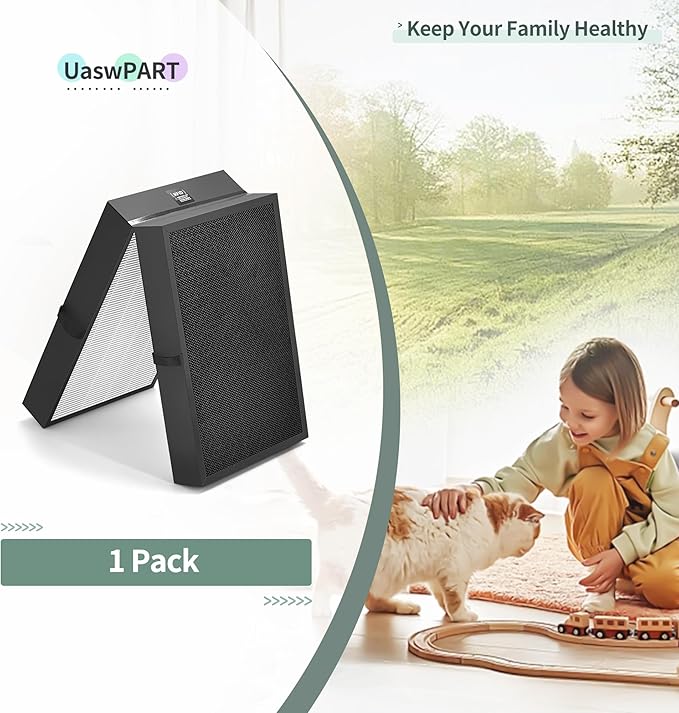 7700 Smart Filter Compatible with Blueair Air Puri-fier Protect 7700 Smart Filter Replacement for Protect 7770i & 7710i, 3-Step Filtration with True HEPA and Activate Carbon, 1-Pack