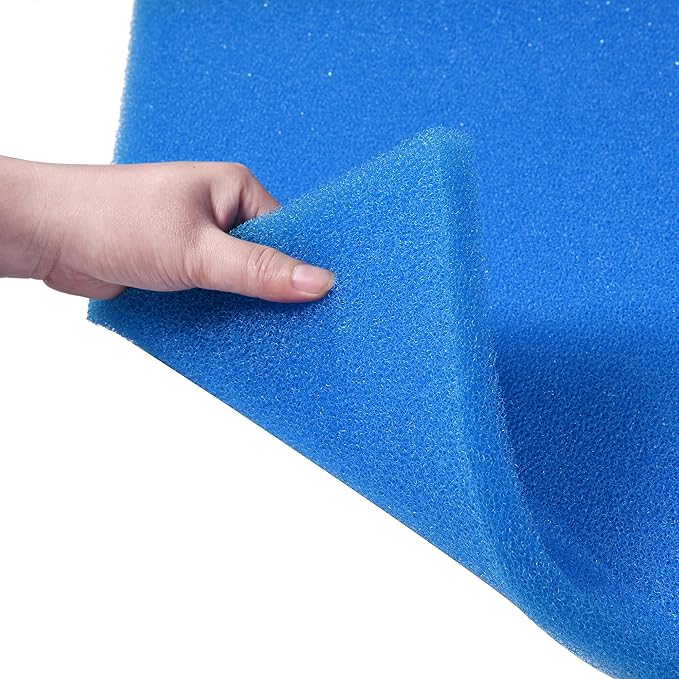 Bio Filter Foam Sponges, 20"x20"x0.8" 25PPI Filter Media Pad,Cut-to-Size Foam for Aquarium Fish Tank