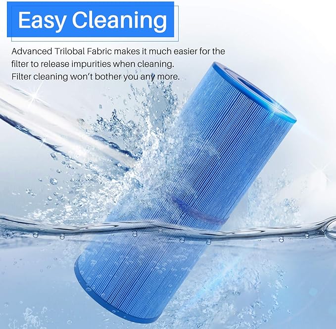 POOLPURE Antimicrobial Spa Filter Replacement for Pleatco PRB50-IN-M, Unicel C-4950RA, Guardian 413-212-02, Filbur FC-2390M,17-2380,Jacuzzi J200 Series Filter,373045, 5X13 Hot Tub Filter, 2 Pack