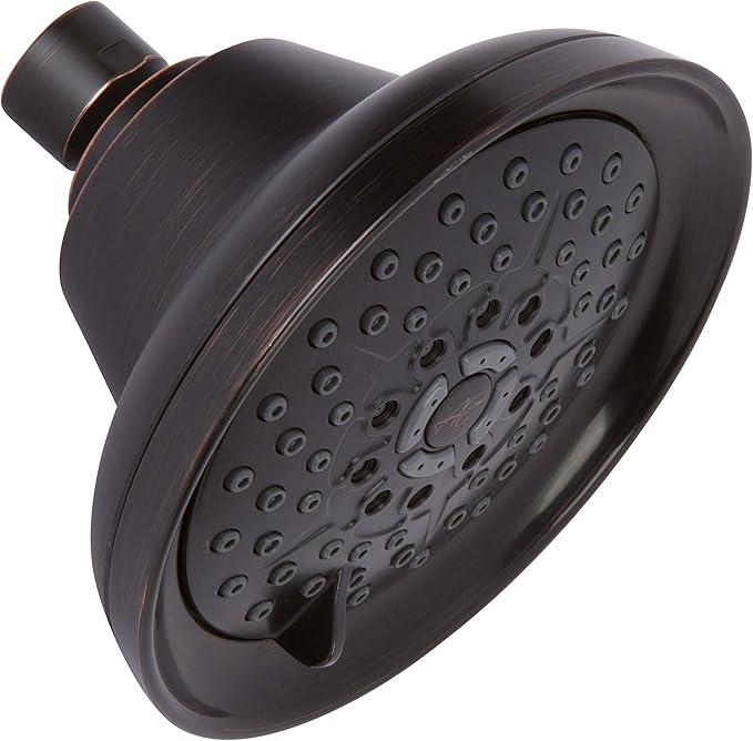 Massage Shower Head With Mist - High Pressure Boosting, Multi-Function, Massaging Rainfall Showerhead For Low Flow Showers & Adjustable Water Saving Nozzle, 2.5 GPM - Oil-Rubbed Bronze
