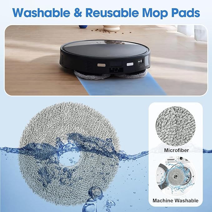 27PCS Replacement Accessories Kit for Roborock Saros 10R / Qrevo CurvX Vacuum Cleaner Includes 2 Main Brush, 4 HEPA Filters, 6 Mop Pads, 6 Dust Bags, 6 Side Brushes, 3 Cleaning Tools