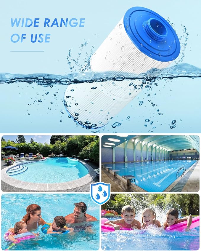 PACETAP Spa Filter Replaces for Unicel 6CH-960, 2 Pack Hot Tub Filter with Closed Handle(Not be Removed) Compatible with PJW60TL-F2S, Jacuzzi Filters J-300, J400, Filbur FC-2800, 6540-476, 6540-383