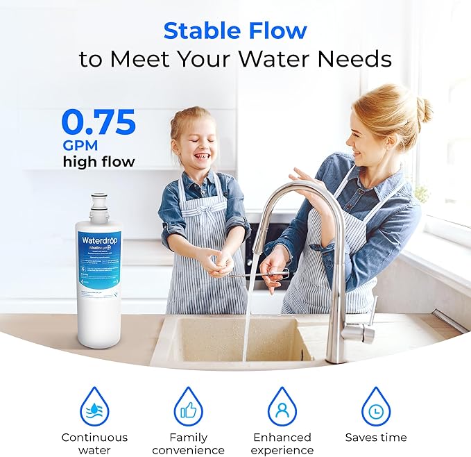 Waterdrop 3US-AF01 Water Filter, Replacement for Filtrete® 3US-AF01, 3US-AS01, Aqua-Pure AP Easy C-CS-FF, WHCF-SRC, WHCF-SUFC, WHCF-SUF, Filtrete® Water Filter Under Sink, Pack of 1