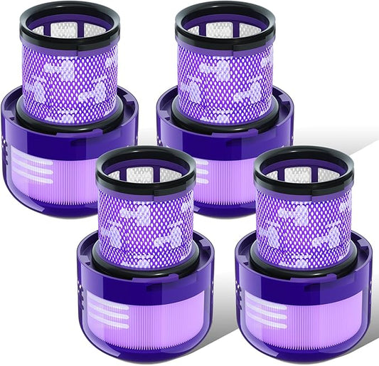 Vacuum Filter Replacement Parts Compatible with V11 Torque Drive & V15 Detect Submarine Vacuums, Compare to Part 970013-02 (4 Pack)