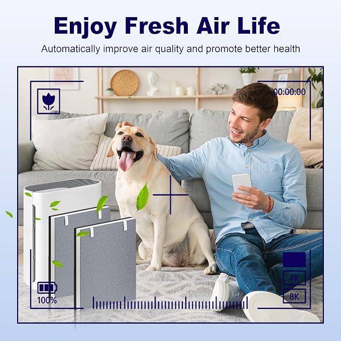 2 Pack Vital 100 Replacement Filter for LEVOIT Vital 100 Air Purifier, H13 True HEPA and High-Efficiency Activated Carbon Filter, Part Number Vital 100-RF