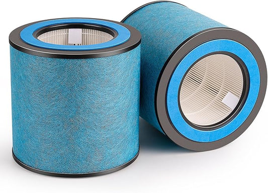 Leemone HP152 Replacement Filter Compatible with Shark Air Purifier HP150, HP151, HP152, HP155, UA155, HP152C, HE15FKPET, NeverChange True HEPA with Pet Particle Barrier, 2 Pack