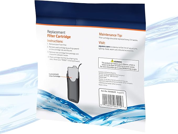 Aqueon Aquarium Fish Tank Replacement Filter Cartridges Extra Small - 3 pack