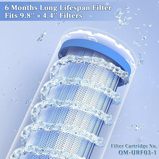 Whole House Water Filter, Stainless Steel Filter Housing, 10"x4.5" Sediment Filter Pre-Filtration System for Well or City Water, 1" or 3/4" NPT Port, 1 Filter