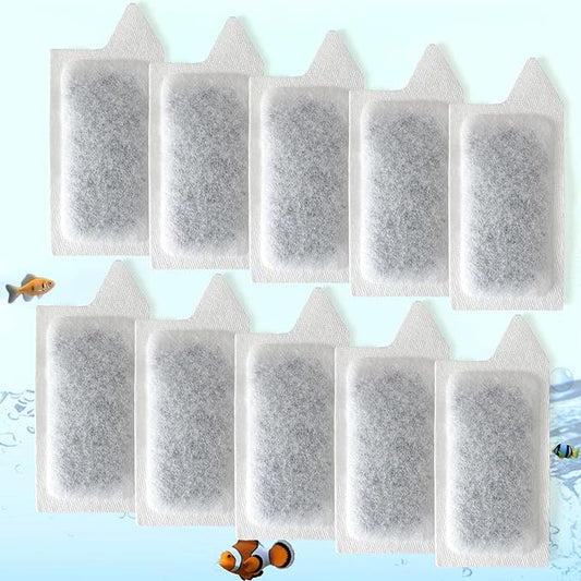 NewKe 10 Pack Small Replacement Cartridges for Tetra Whisper Small Fish Tanks Filter; S Size Filter Cartridge Refills for Aquarium Kits 3-10 Gallons Fish Tanks and for small tanks and filters