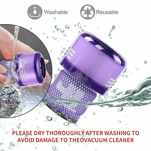 3 Pack V11 And V15 HEPA Filter Compatible for select Dysn V11 (SV14, SV15, SV17, SV28) and V15 (SV22, SV47) cordless vacuum cleaners. Replacement part for Dyson part number: 970013-02