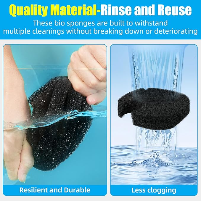 AQUANEAT 8 pcs Replacement Canister Filter Pads Compatible with AMOSIJOY/PONDFORSE 172/225/265GPH Aquarium Filter Media Generic Floss