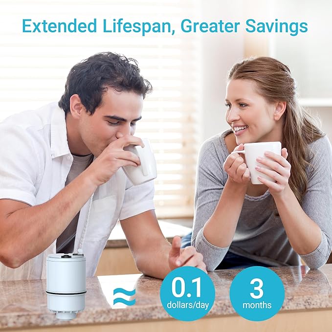 [Alkaline] 2 Pack Faucet Filter Replacement for All PUR®Plus, PUR® Water Filter Replacement, Pur® Filter Replacement RF-9999®, 600-Gallon Long Lifespan, AQUA CREST