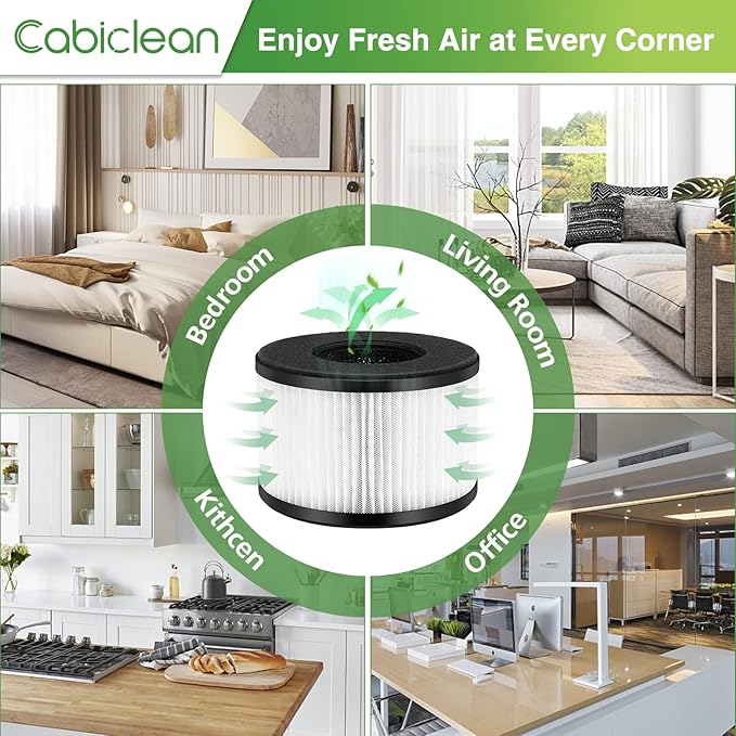 2 Pack BS-03 HEPA Replacement Filter for PARTU BS-03 Part U, Part X and Slevoo BS-03 Air Purifier, 3-in-1 filtration with HEPA Filter, Activated Carbon Filter, NOT FOR BS-01 Model