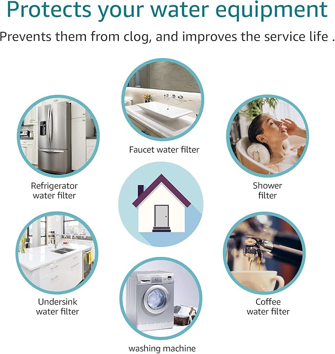 AQUA CREST AP110 Whole House Water Filter, Sediment Filter, 5 Micron, Replacement for 3M® Aqua-Pure AP110, Culligan® P5, APEC, GE FXUSC, Whirlpool®, Any 10" x 2.5" Home Water Filter, Pack of 6