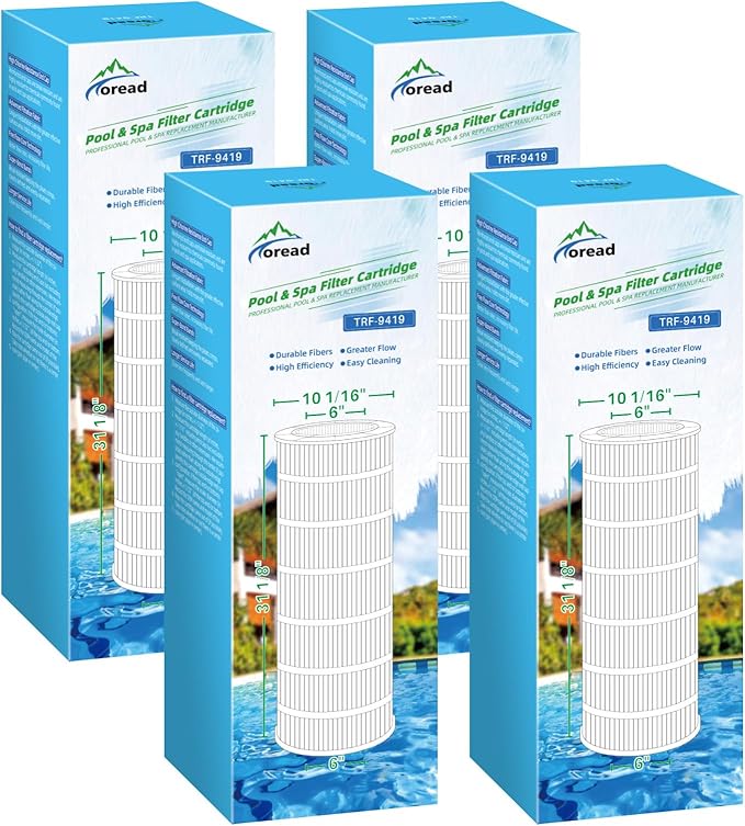 TOREAD Pack of 4 Pool Filter Compatible with Pentair Clean and Clear 200, CC200, PAP200-4, PAP200, C-9419, FC-0688, Ultral-C5, PP-C5, R173217, 59054400
