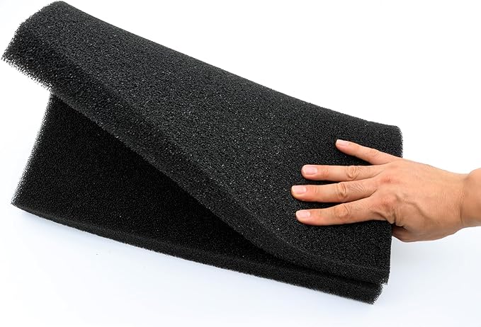 Aquarium Filter Bio Sponge Pad, Foam Sponges Filter Media, Cut fit it Filter Accessories for Fish Tanks and Ponds (18"x18"x1.6" (35PPI) 1 Pack)