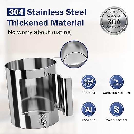 Frizzlife Reduces 99.9% Lead Gravity-fed Water Filter System, NSF/ANSI 42&372 Standards, 2.25G Countertop Water Filter Reduces Chlorine, Heavy Metals, with Activated Carbon Filter and Stand, G210-PRO
