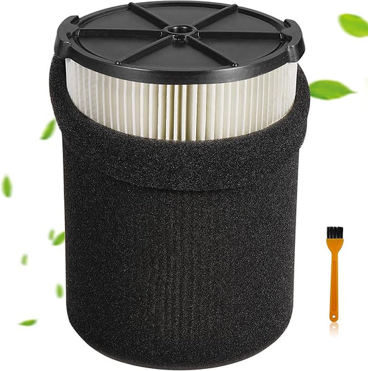 VF4000 Replacement Filter for Ridgid Shop Vacuums 5-20 Gallon, Universal VF4000 Filter Fits Rigid Wet Dry Vac/Husky Shop Vacuum Filter 6-9 Gallon with Foam Sleeves-1 Pack