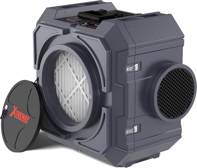 Hepa Air Scrubber Commercial Air Purifier with 3-Stage Filtration Negative Air Machine Industrial Air Purifier for Heavy Duty, 550CFM