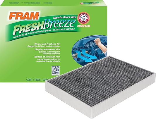 FRAM Fresh Breeze Cabin Air Filter Replacement for Car Passenger Compartment w/ Arm and Hammer Baking Soda, Easy Install, CF12155 for Select Volvo Vehicles