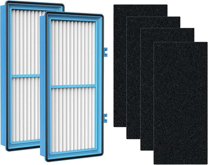 Nispira AER1 Filter Replacement for Holmes Air Purifier HAPF30AT HAP242-NUC, Odors Dust VOCs Remover, Total Air 2 True HEPA 4 Carbon Booster, 1.2 x 10 x 4.6 Inches
