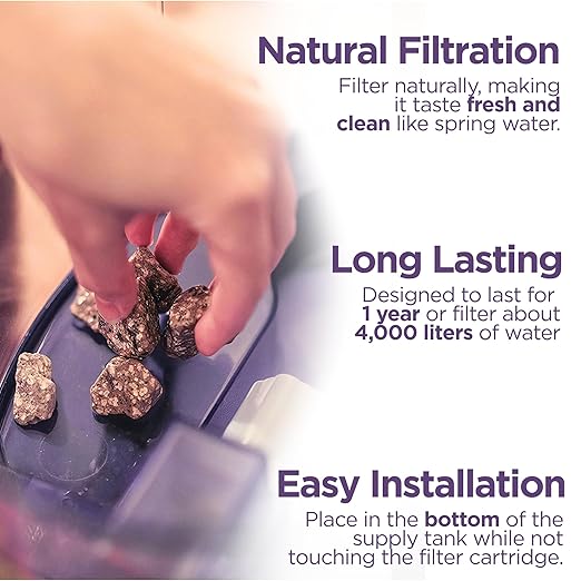 Copper Ion Mineral Stones Replacement 13564 (Formerly 1386) for Nikken Aqua Pour Gravity Water Filter System 1360, Remineralize Water for Pimag Alkaline Dispenser, Countertop Drinking Filter, 2 Pack