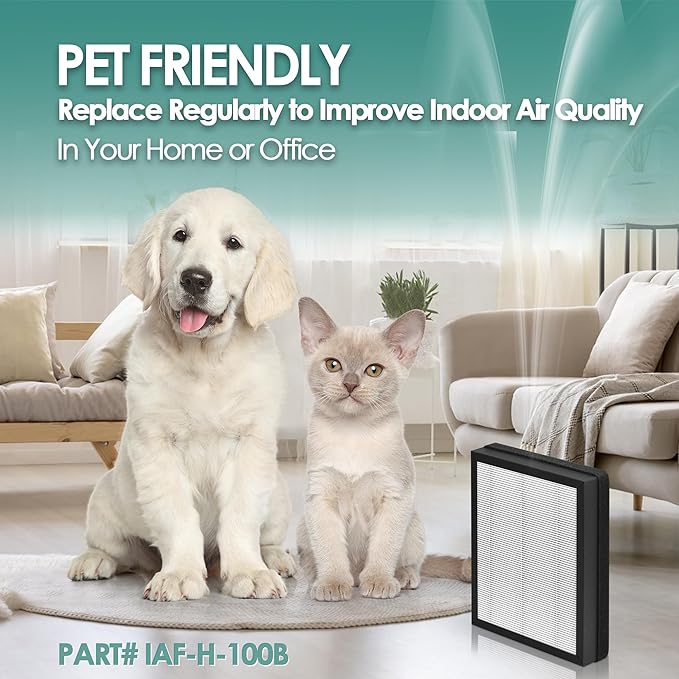 Idylis Air Purifier Replacement Filter B for Filtrete and Idylis IAP-10-050 IAP-10-125 IAP-10-150 AC-2125 AC-2126 IAPC-40-140 Air Purifier with Idylis Filters IAF-H-100B, 2 Filter & 4 Carbon PreFilter