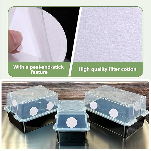 24 Pcs 2.5" Monotub Adhesive Filter Disks-3MM Thick Monotub Filter Discs-Monotub Filters for Mushroom Growing Supplies Filter Pad Replacements