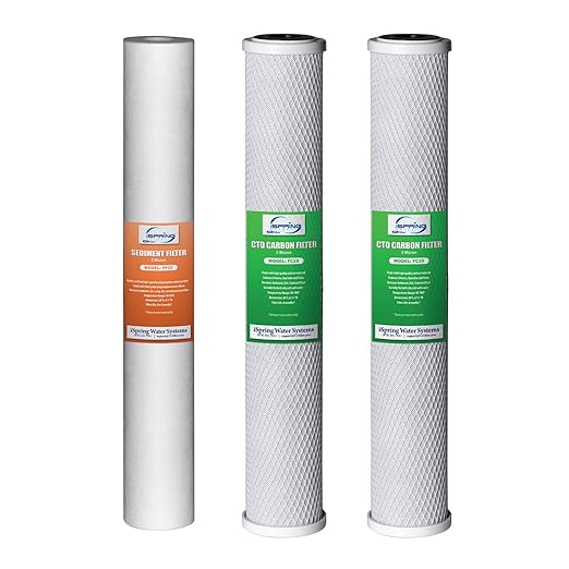 iSpring F3WCB32 20" x 2.5" Whole House Water Filters for WCB32 Series Water Filter Systems, Pack of 3