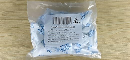 O2frepak 50 Gram(10Packs) Food Grade Moisture Absorbers Silica Gel Packs Desiccant for Storage,Food Safe Dessicant Silica Gel Packets for Moisture Storage Control