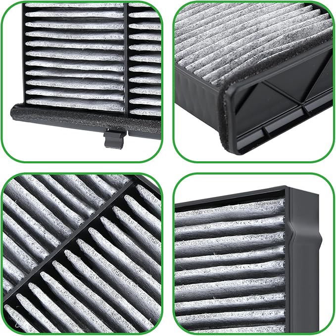 2pcs Set Activated Carbon Cabin Air Filter for Mazda 3 (2019-2025), CX-30 (2020-2023), CX-50 (2023-2025); Replace BDTS-61-J6X, BDTS61J6X