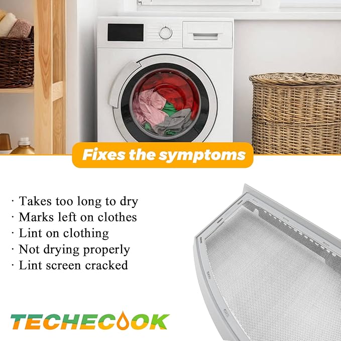 GTD42EASJ2WW GTD33EASK0WW GTX22EASK0WW WE03X23881 Dryer Lint Filter Replacement for GE Hotpoint Dryer Filter WE03X23881 StainlessSteel general electric appliances dryer lint filter screen by Techecook