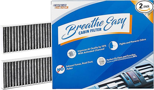Spearhead Odor Defense Breathe Easy AC & Heater Cabin Filter | Fits 2011-17 Wranger, 2018 Wrangler JK Like OEM | Up to 25% Longer Lasting w/Activated Carbon (BE-777)