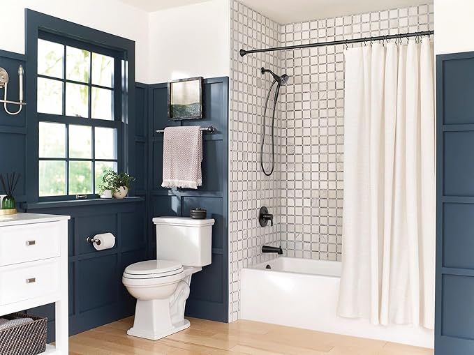 Moen Engage Magnetix Matte Black Eco-Performance 3.5-Inch Six-Function Detachable Handheld Showerhead with Magnetic Docking System, 26100EPBL