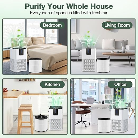 M05 B-D02L Replacement Filter Compatible with MOOKA M05/ B-D02L Air Purifi-ers, for KOIOS B-D02L, for VEWIOR B-D02U, HEPA Filter and Activated Carbon Filtration for M05/ B-D02L, 2 Pack, White